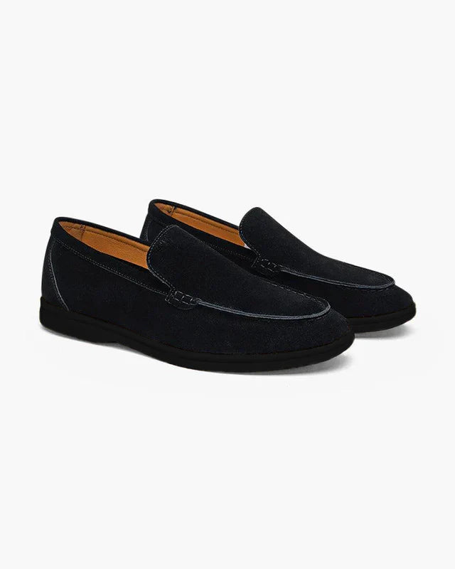 Premium Suede Loafers - Black Soles